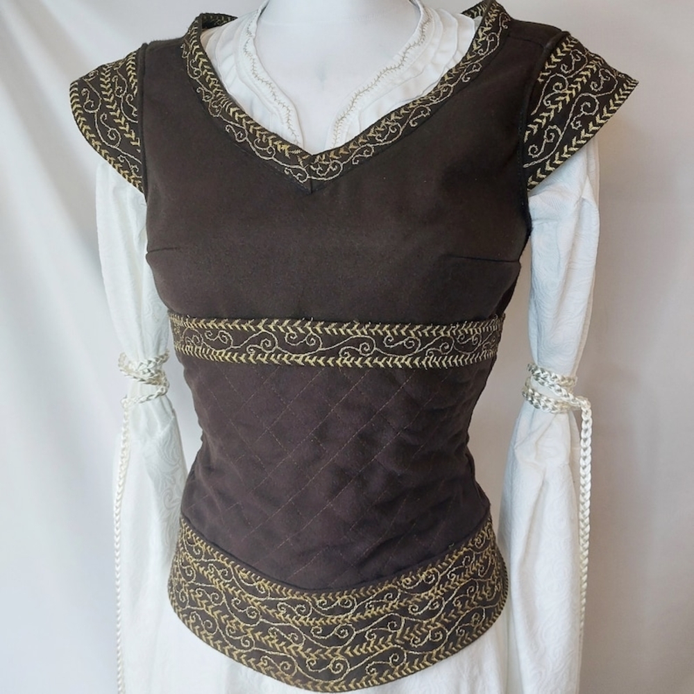 Eowyn Shieldmaiden Dress Lord Of The Rings Rohan Cosplay Costume Wedding - Picture 3 of 4